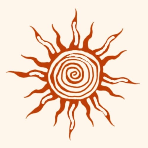 Spiral sun graphic
